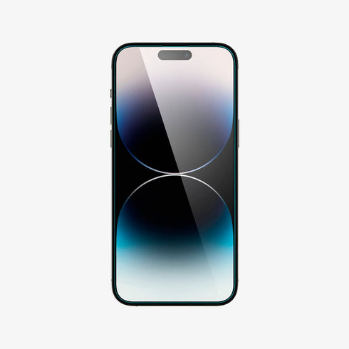 AGL05202 - iPhone 14 Pro Max Screen Protector EZ FIT GLAS.tR (Sensor Protection) showing the device